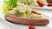 Kartoffelsalat med pølser og avocadodressing - thumbnail