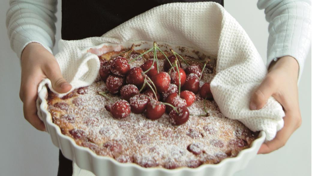 Clafoutis med kirsebær