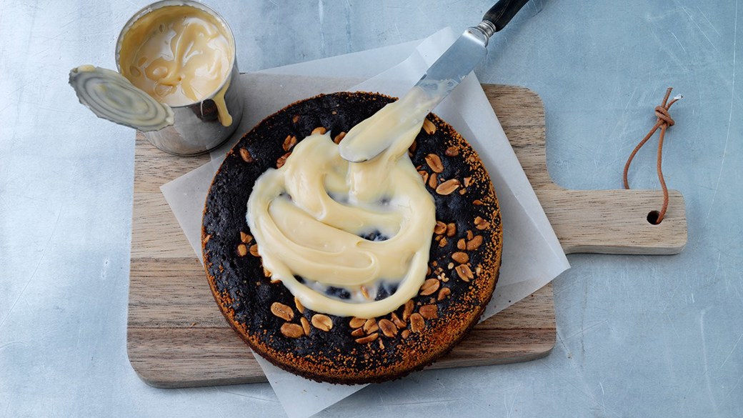 Salted brownie med dulce de leche (mælkekaramel)