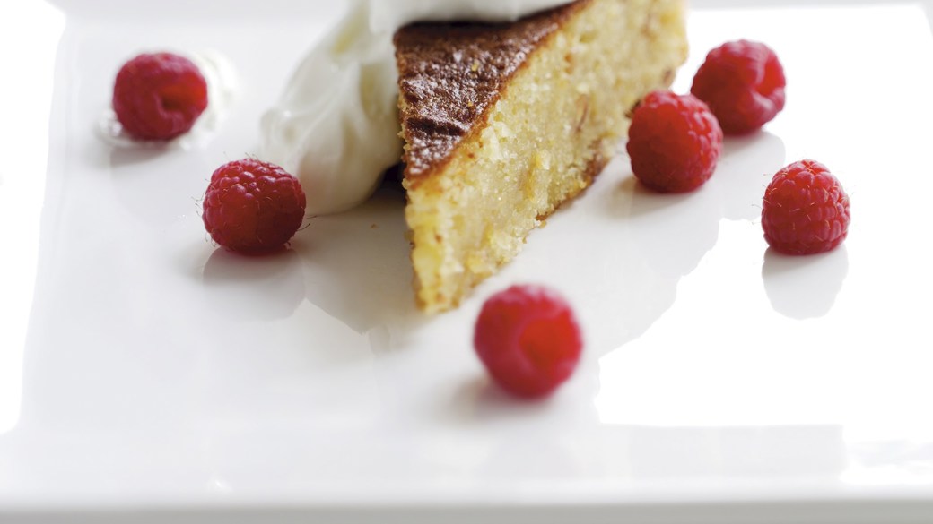Dessert med pinjekerner