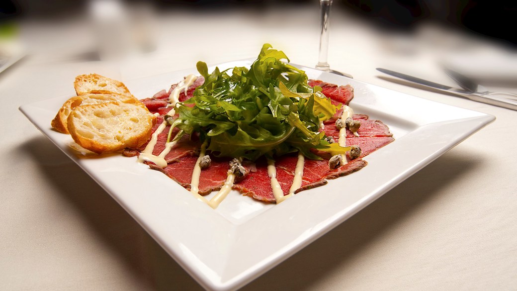 Carpaccio med skrabet peberrod