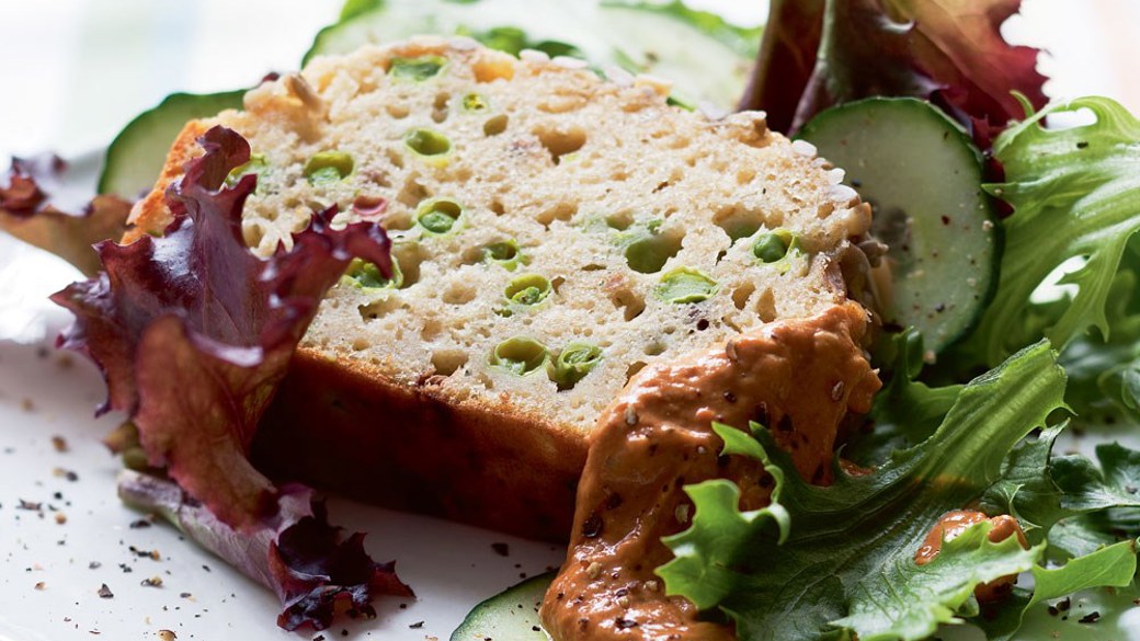Sandwichbrød med ærter og ost