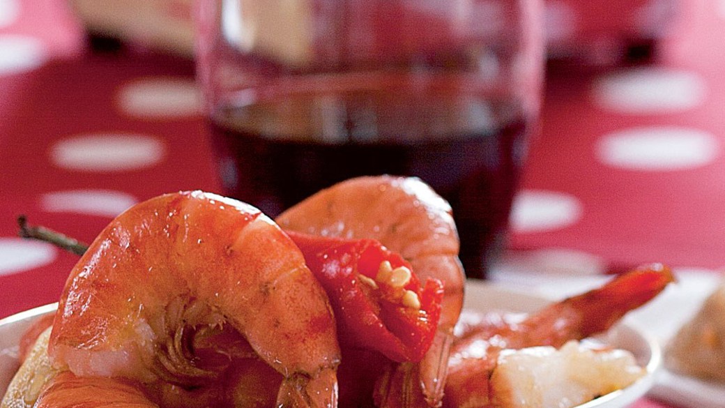 Chili og hvidløgsrejer