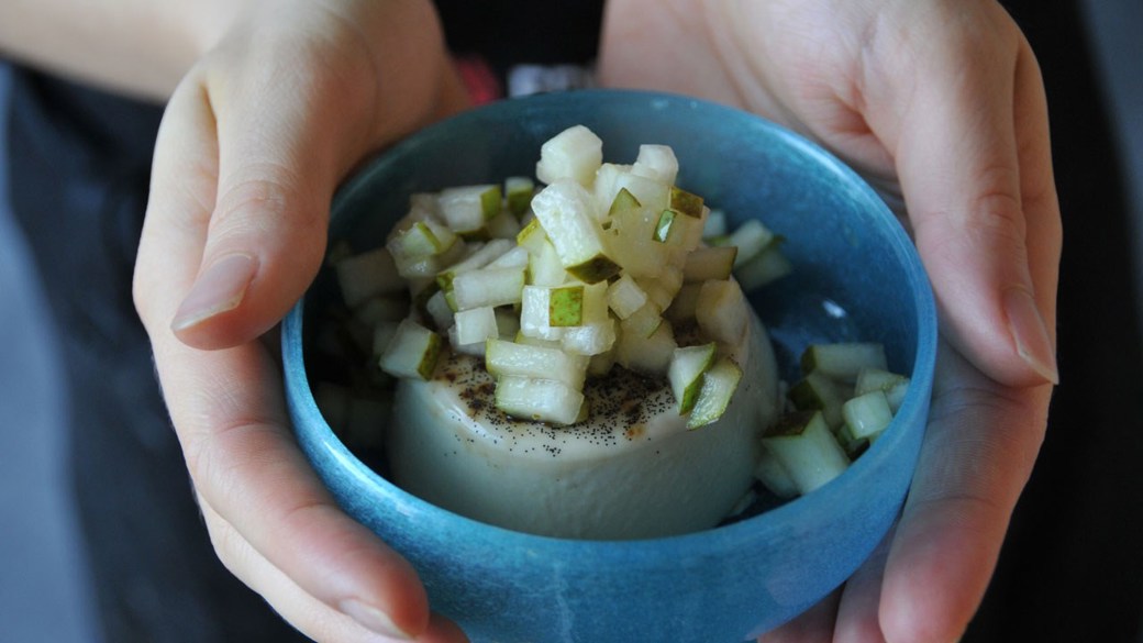 Panna cotta med lakrids og vanilje