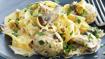 Tagliatellepasta med kyllingeboller og svampe - thumbnail