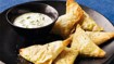 Samosa med karrystegte porrer - thumbnail