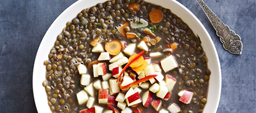 Linsesuppe med æble
