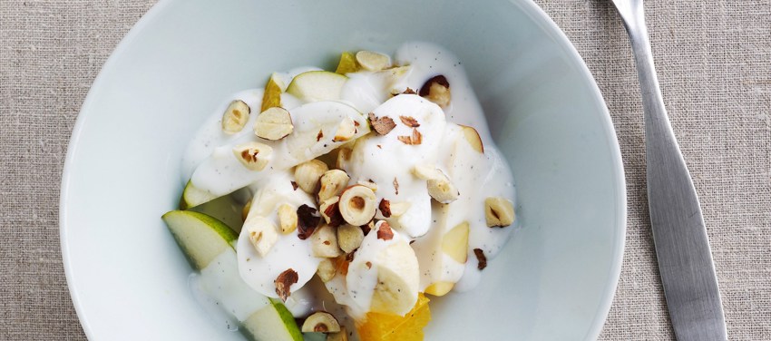 Frugt med vaniljedip