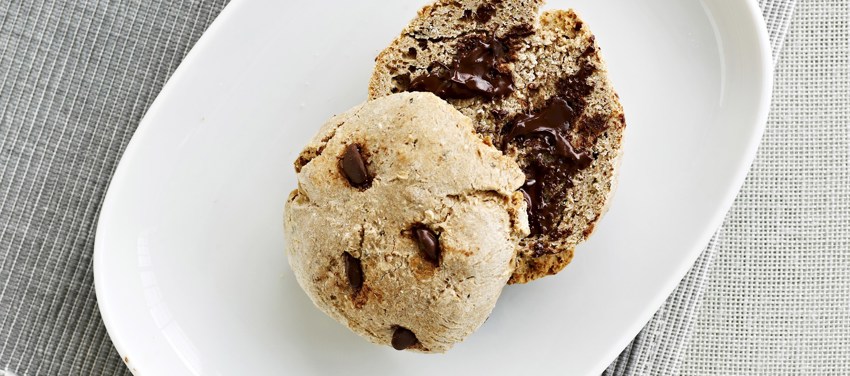 Grove boller med banan og chokolade