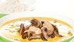 Mulligatawny – karrysuppe med kylling, svampe og ris - thumbnail