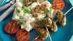 Grillstegte skinkespid med pesto og grill-tomater - thumbnail