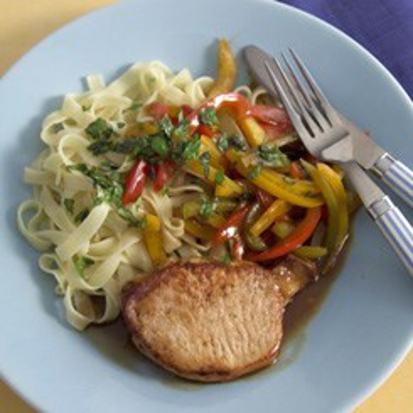 Koteletter med pasta Koteletter med pasta