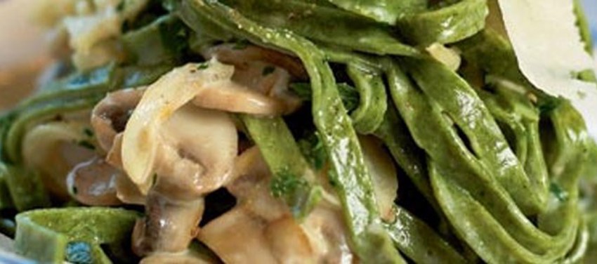 Fettuccine med svampe