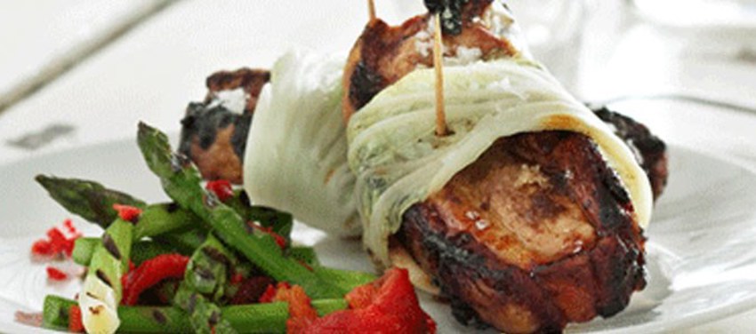 Asiatiske spareribs med grillet grønt