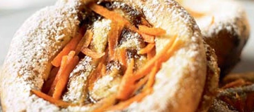 Kanelsnegle med gulerod