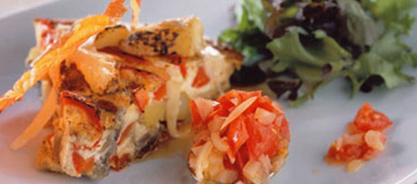 Kartoffeltortilla med ost
