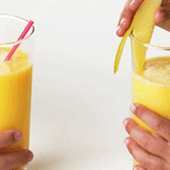Smoothie opskrift med citronsorbet, mango og nektarin - se her