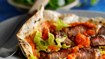 Tortillas med paprikabøffer og peberfrugtsauce - thumbnail
