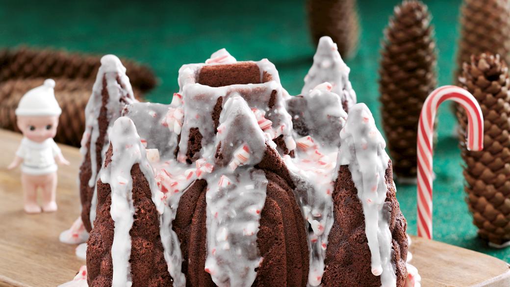 Devil's food med peppermint glaze