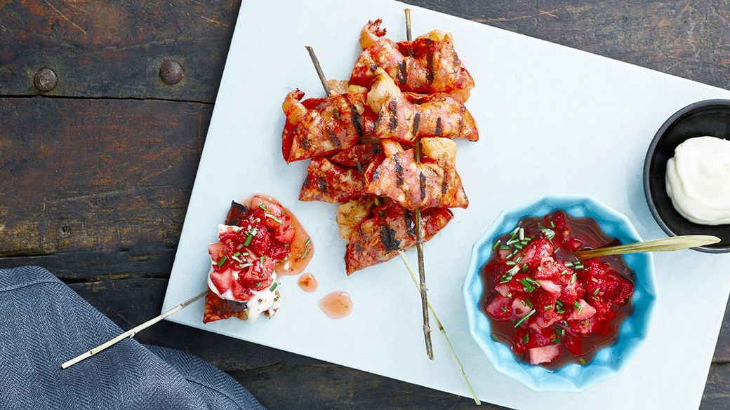 Grillede tigerrejer til 10 personer