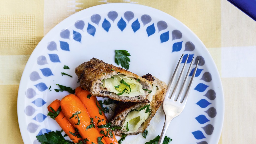 Farserede porrer med gulerødder