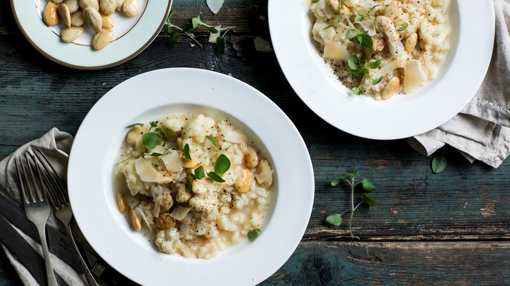 Risotto med mandler og blomkål
