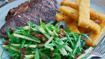 Entrecote med polentachips og spinatsalat - thumbnail