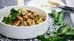 Pasta med bacon, citron og friske ærter - thumbnail