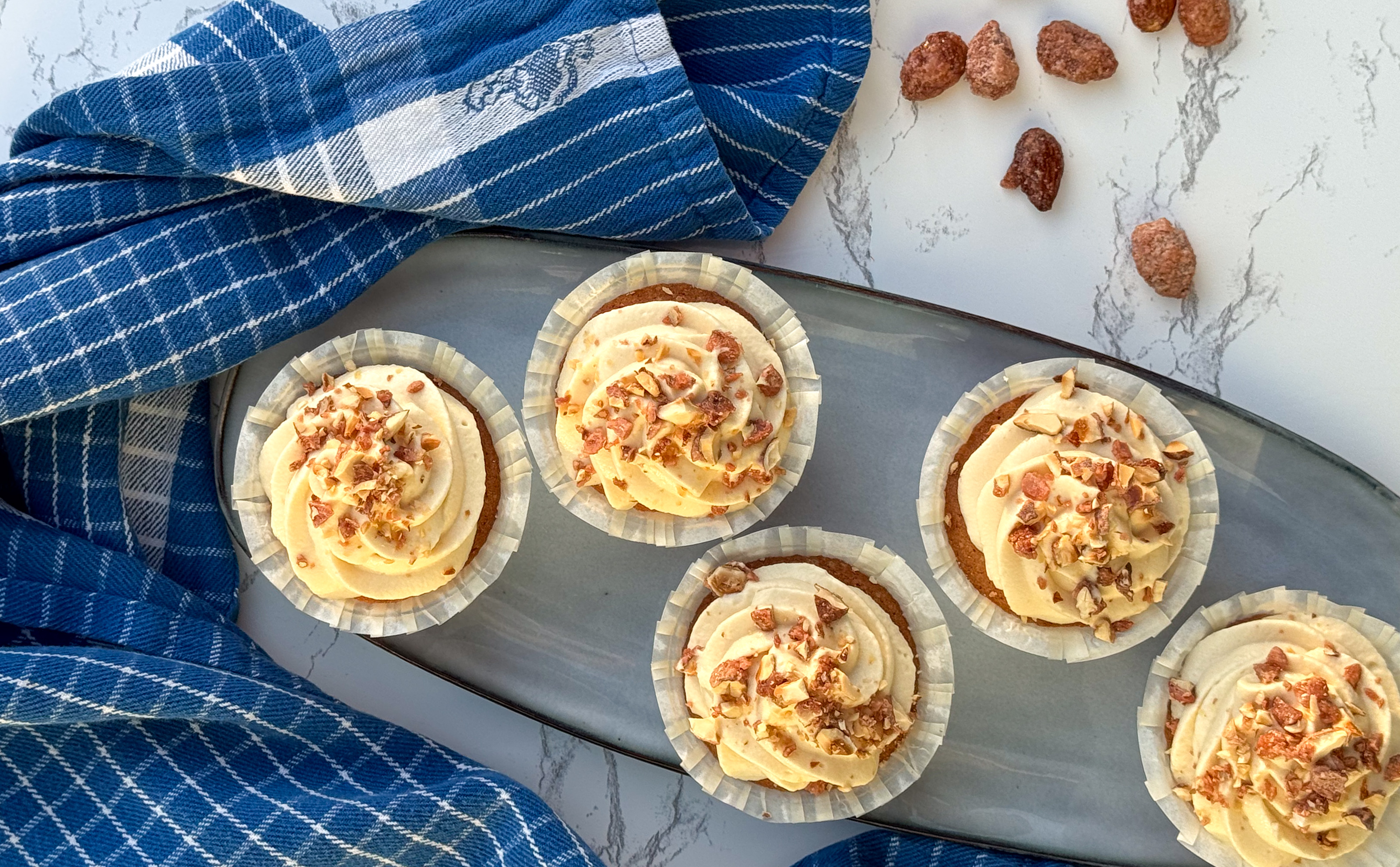 Cupcakes med marcipan og mandelnougat