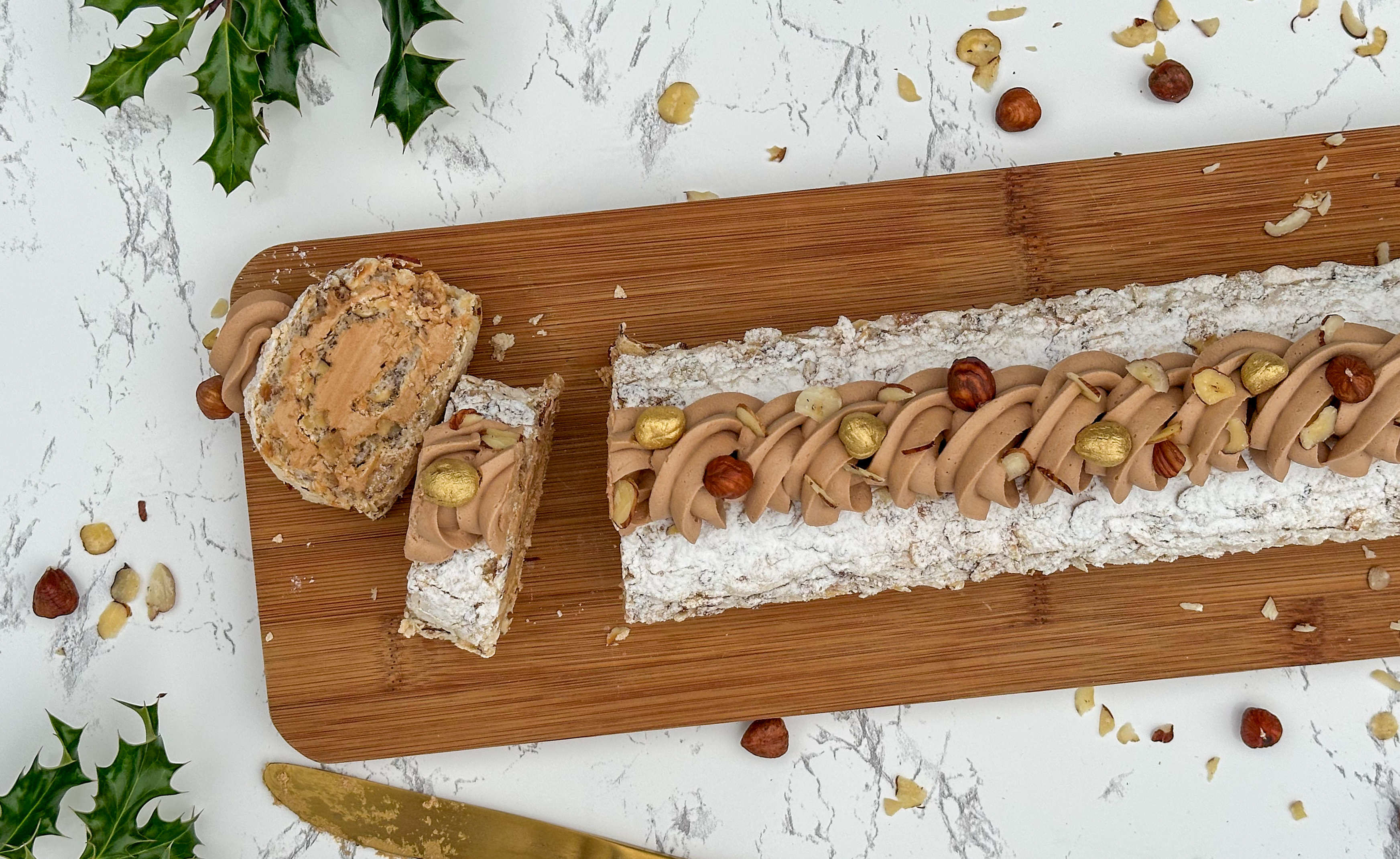 Fragilitéroulade med nougatcreme