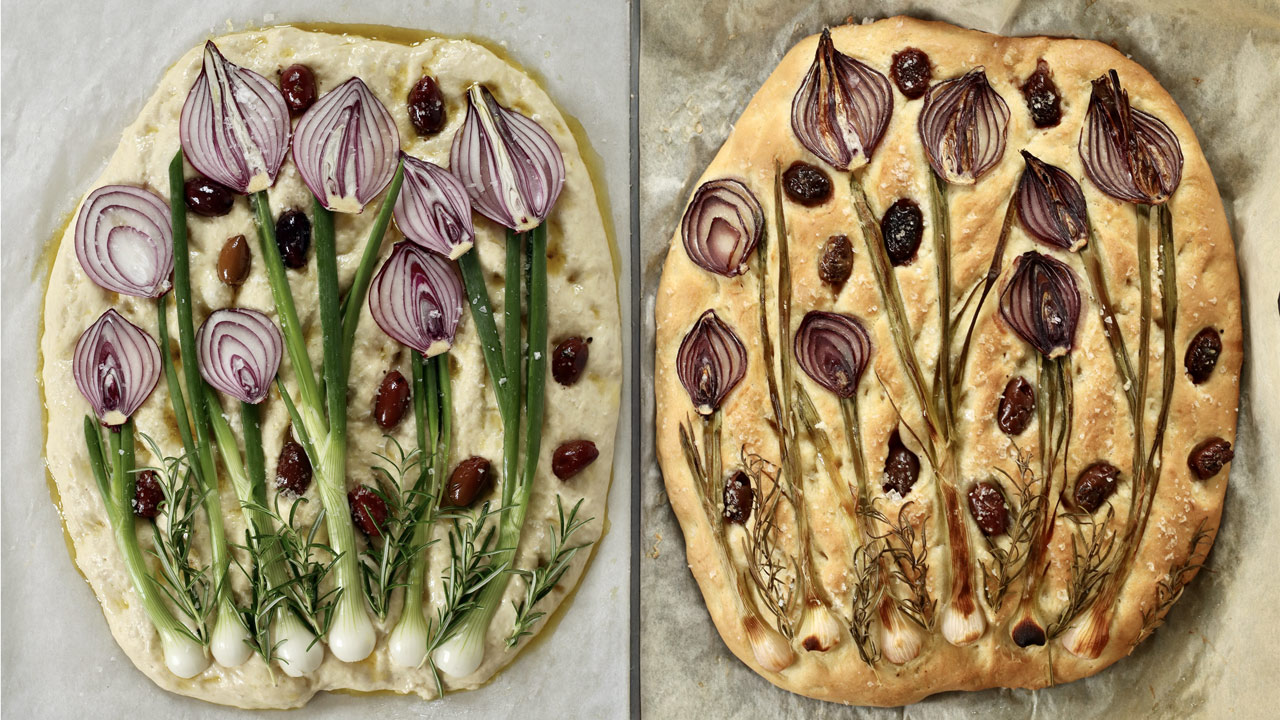 Blomsterfocaccia