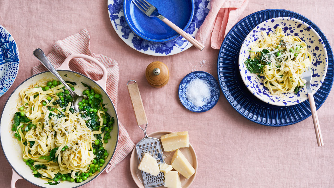 Ekstra grøn pasta a la alfredo